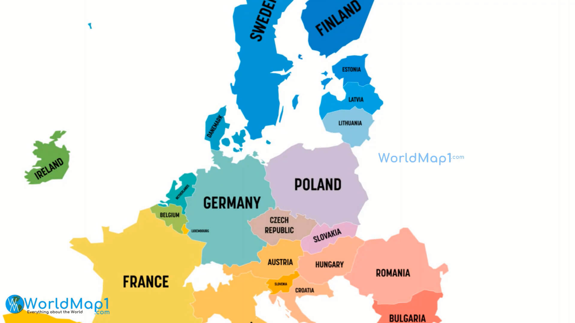 European Union Members Map